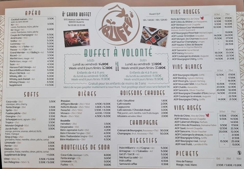 Ô' Grand Buffet - Menu Image 4